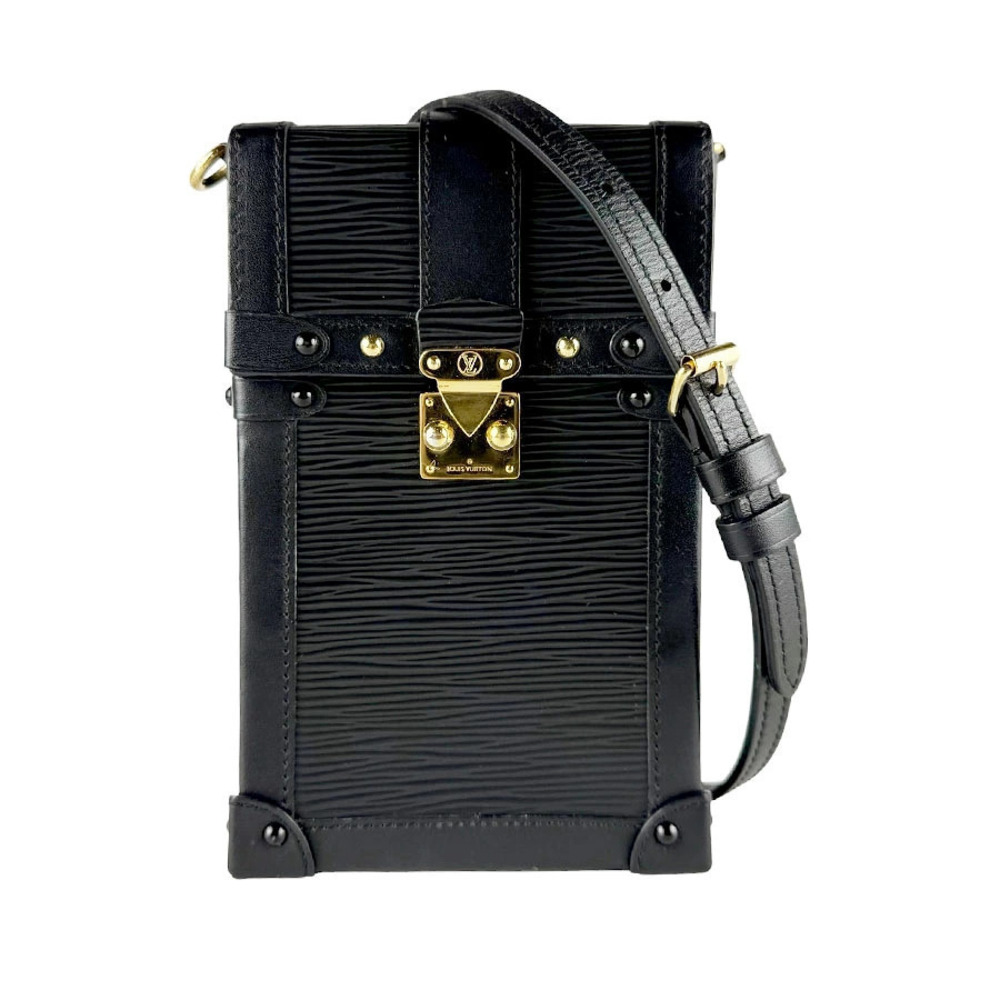 Louis Vuitton Shoulder Bag Epi Pochette Trunk Vertical Leather Noir Black